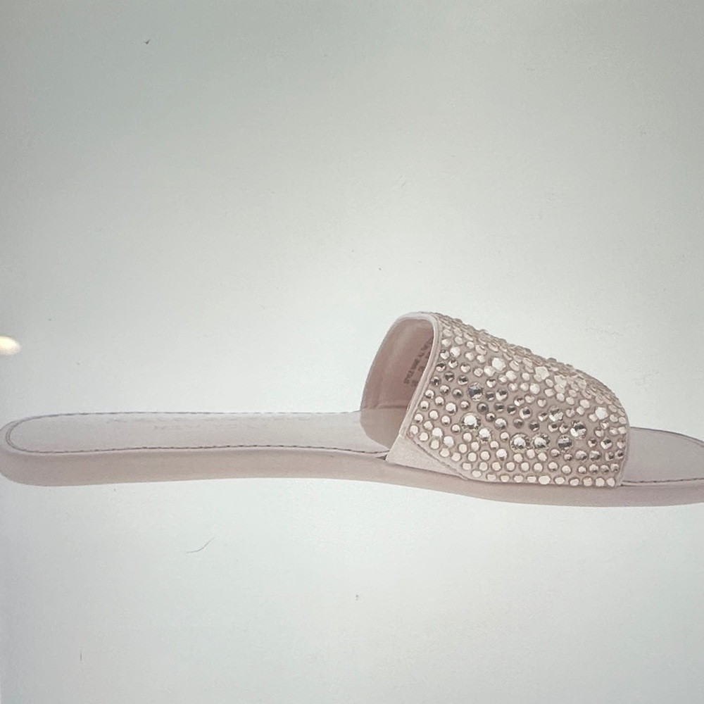Brand New $120 Kate Spade Pink Rhinestone All That Glitters Slide Sandals sz 9.5 - Picture 3 of 16